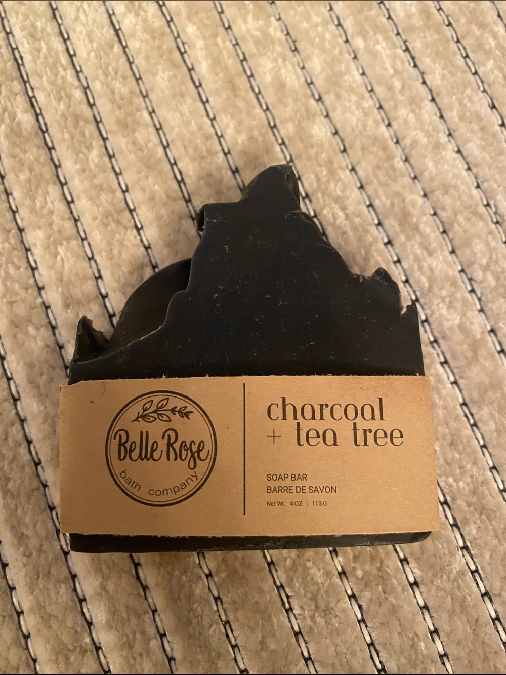 Bellerose Charcoal + Tea Tree Soap Bar - Black